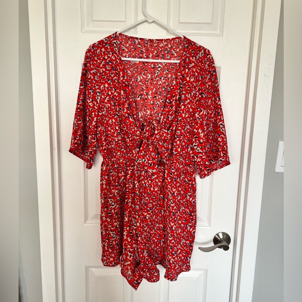 Women’s Size XL Tie Front Romper